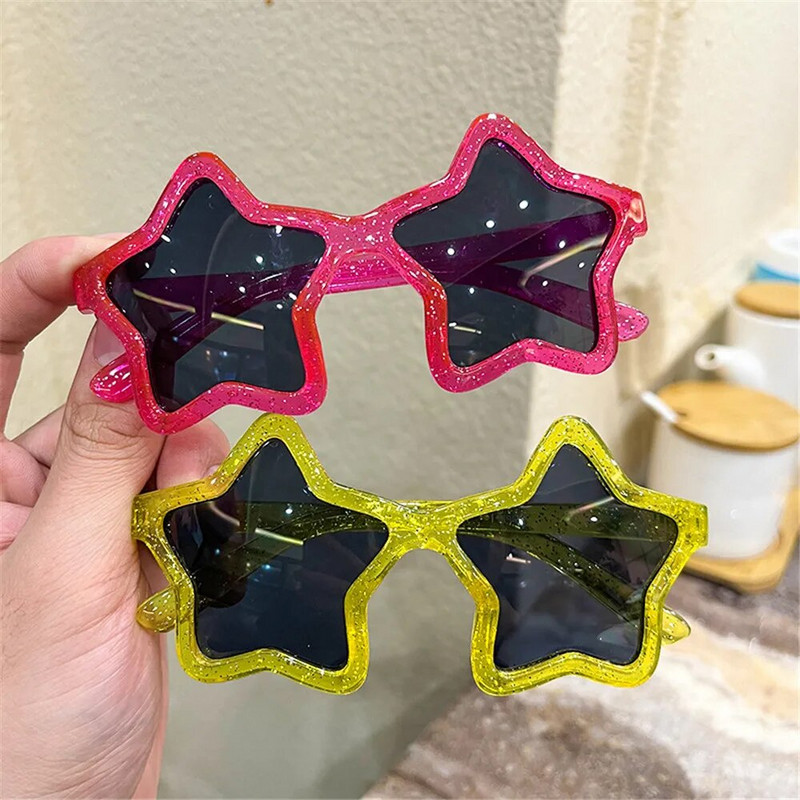 Street Beat Fashion Personality Piecstaru zvaigzne Bērnu saulesbrilles Meitene Zēns Jauki Tonēti Krāsu Plastmasas Rāmis Bērnu Saulesbrilles