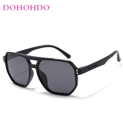 Bērniem Double Bridges polarizētas saulesbrilles Jaunas 3-12 gadus vecas meitenes zēniem TAC brilles Silikona elastīgais briļļu ietvars UV aizsargājošas žalūzijas