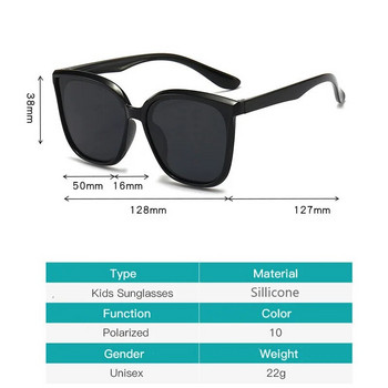 Ευέλικτα παιδικά γυαλιά ηλίου σιλικόνης UV400 Γυαλιά ηλίου με πολωμένους φακούς για αγόρια για κορίτσια Γυαλιά ηλίου γάτας για εξωτερικούς χώρους