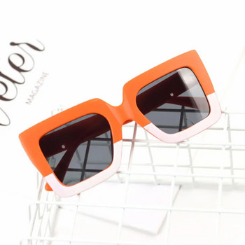 Παιδικά γυαλιά ηλίου για αγόρια κορίτσια Υπερμεγέθη τετράγωνα γυαλιά ηλίου 2023 Μοντέρνα βρεφικά γυαλιά ηλίου Διπλό χρώμα Σκελετός Παιδική Μόδα Σκιά 1 ΤΕΜ