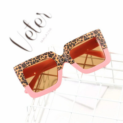 Bērnu saulesbrilles zēniem meitenēm lielizmēra kvadrātveida saulesbrilles 2023. gada modernas bērnu saulesbrilles, divkrāsu rāmis, bērnu modes tonis, 1 gab.