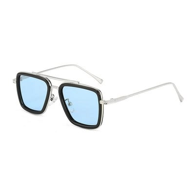 Moda de lux, stil Tony Stark, ochelari de soare polarizați pentru copii, ochelari de soare pătrați, băieți, fete, ochelari retro Iron Man