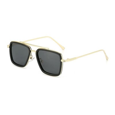 Moda de lux, stil Tony Stark, ochelari de soare polarizați pentru copii, ochelari de soare pătrați, băieți, fete, ochelari retro Iron Man