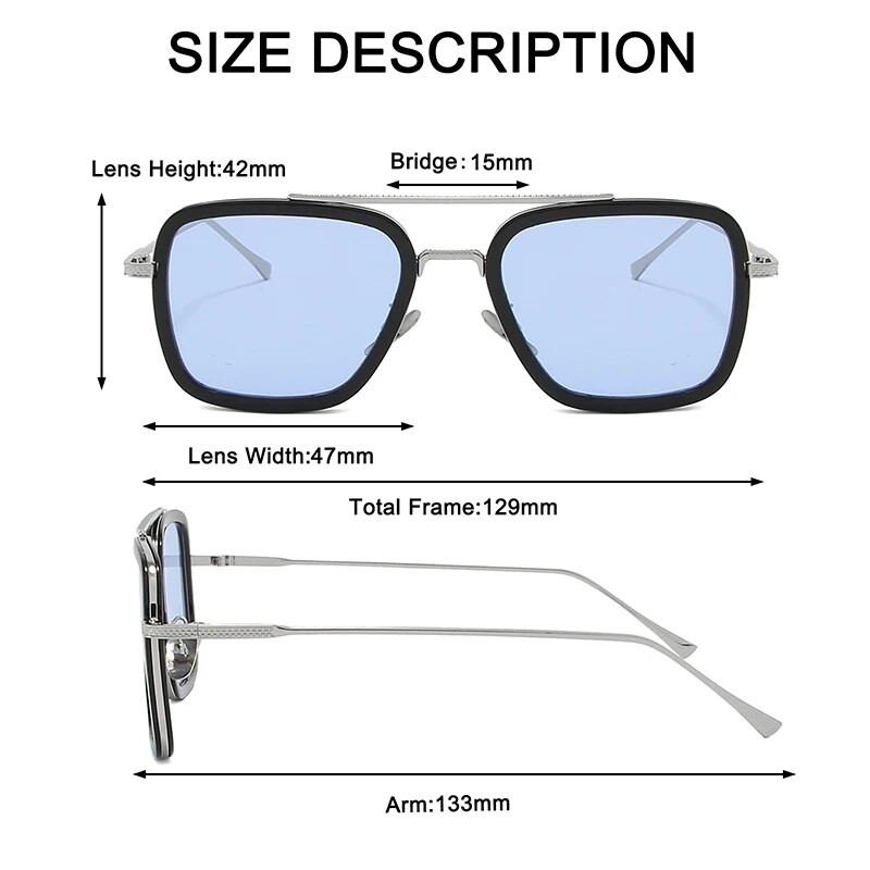 Luksuzne modne dječje polarizirane sunčane naočale u stilu Tonyja Starka Dječje četvrtaste sunčane naočale Dječaci Djevojčice Oculos retro Iron Man naočale