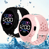 Noua moda ceas sport rezistent la apa Student Copii Ceasuri simple Ceas digital pentru baieti fete copii ceas electronic cu LED de mana