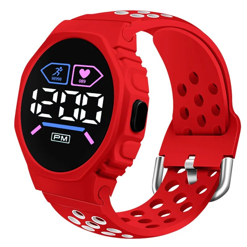 Uus moodne veekindel spordikell õpilastele mõeldud lihtsad käekellad poistele, tüdrukutele, lastele, elektrooniline LED-käekell