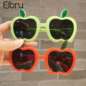 Elbru mood armsad puuviljakujulised päikeseprillid poisid tüdrukud beebi multikad Õunavarjud päikeseprillid lastele UV400 meie uksepidu tänavakaunistus