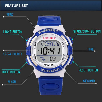 Ρολόι Children Life Waterproof Boy Digital Led Watch A Kid Quartz Alarm Date Sports Wristwatch Детские Цифровые Часы С Дисплеем