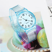 Ceas copii Ceasuri cuarț Ceasuri de mână Jelly pentru fete și băieți Ceasuri Sport Bebeluși Student Plastic Transparent Montre Femme