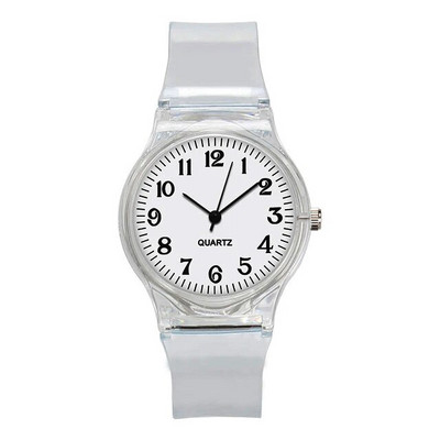 Ceas copii Ceasuri cuarț Ceasuri de mână Jelly pentru fete și băieți Ceasuri Sport Bebeluși Student Plastic Transparent Montre Femme