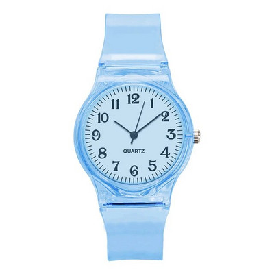 Ceas copii Ceasuri cuarț Ceasuri de mână Jelly pentru fete și băieți Ceasuri Sport Bebeluși Student Plastic Transparent Montre Femme