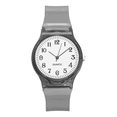 Ceas copii Ceasuri cuarț Ceasuri de mână Jelly pentru fete și băieți Ceasuri Sport Bebeluși Student Plastic Transparent Montre Femme