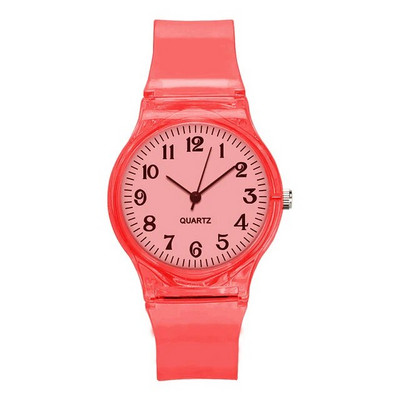 Ceas copii Ceasuri cuarț Ceasuri de mână Jelly pentru fete și băieți Ceasuri Sport Bebeluși Student Plastic Transparent Montre Femme