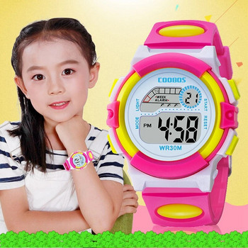 Κορίτσια Παιδικά Καμουφλάζ Δώρα για πολύχρωμα παιδικά πάρτι Ψηφιακά ρολόγια Αγόρια Μαθητές Φωτεινή Φωτεινά Φώτα Αθλητικά LED Ξυπνητήρι Flash