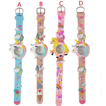 2023 Cartoon Lovely Unicorn Rainbow Star Love Heart 3D Pretty ρολόγια για κορίτσια Παιδικά Παιδικά Φοιτητικά πάρτι Χριστουγεννιάτικο ρολόι