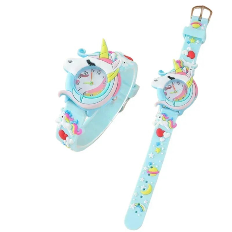 2023. gada multfilma Jauki vienradzis, varavīksnes zvaigzne, mīlestības sirds, 3D smuki pulksteņi meitenēm, bērniem, studentu ballītei, Ziemassvētku dāvanu pulkstenis