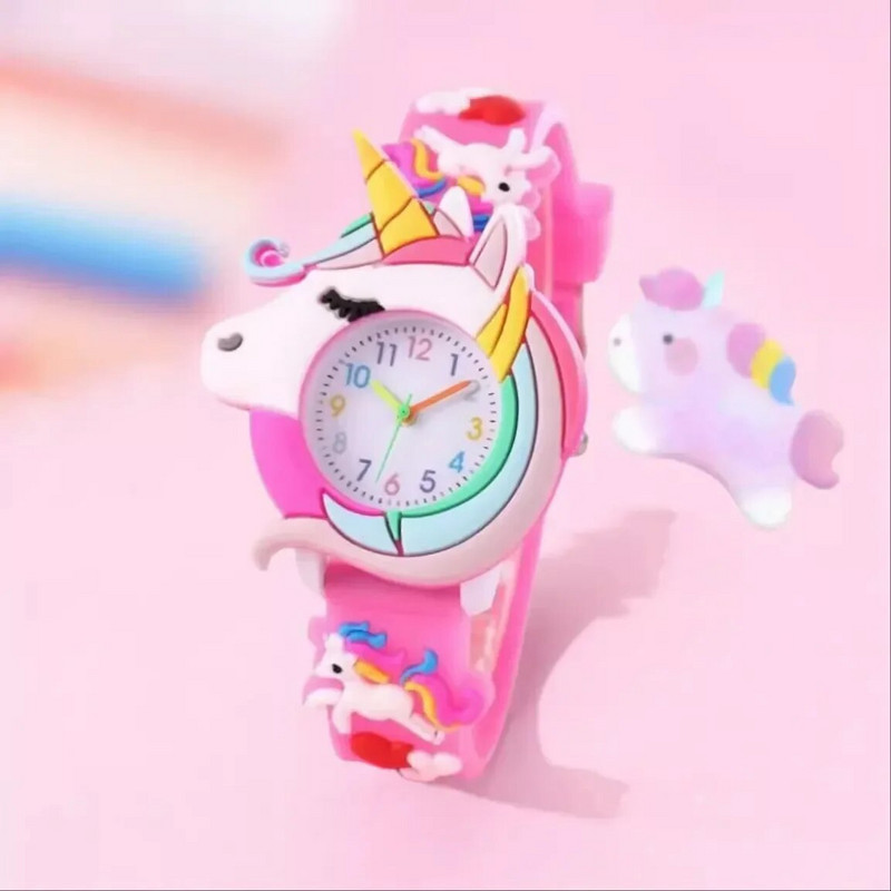 2023. gada multfilma Jauki vienradzis, varavīksnes zvaigzne, mīlestības sirds, 3D smuki pulksteņi meitenēm, bērniem, studentu ballītei, Ziemassvētku dāvanu pulkstenis