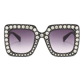 Παιδικά Diamond Oversized γυαλιά ηλίου Μεγάλο τετράγωνο σκελετό γυαλιά ηλίου UV400 Κρυστάλλινα γυαλιά ρετρό Rhinestone Σκελετοί Παιδικά γυαλιά