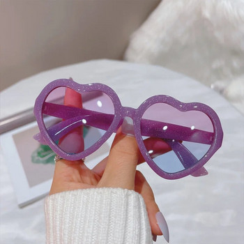 Сладки бонбонени сърца, детски слънчеви очила, детски ретро розови анимационни слънчеви очила с рамка за момичета, момчета, бебешки слънчеви очила UV400 очила