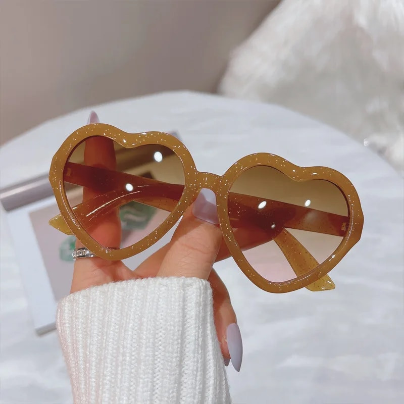 Cute Candy Krāsu Sirsniņas Bērnu Saulesbrilles Bērniem Retro Rozā Karikatūra Saulesbrilles Rāmis Meitenēm Zēniem Zīdaiņiem Saulesbrilles UV400 Brilles