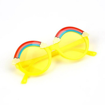 Детски слънчеви очила Момичета Момчета Марка Round Rainbow Цветни детски слънчеви очила Модни розови нюанси Бебешки очила UV400 2-8 години