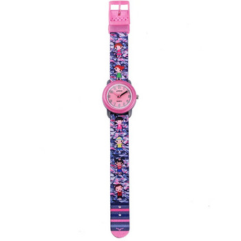Висококачествен детски часовник Водоустойчива синя кола, розов сладолед, анимационен кварцов ръчен часовник, тъкан часовник с каишка за часовник за момчета и момичета