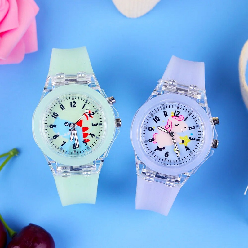 Gaismas bērnu pulksteņi meitenēm multfilmas Monkey Rabbit zibspuldzes bērniem pulkstenis studentu pulkstenis dāvana relogio infantil reloj niño