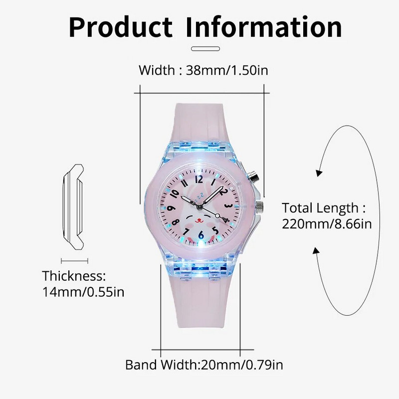 Gaismas bērnu pulksteņi meitenēm multfilmas Monkey Rabbit zibspuldzes bērniem pulkstenis studentu pulkstenis dāvana relogio infantil reloj niño