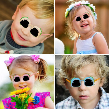 2023 Най-новите детски сладки анимационни животни Динозавър UV400 Слънчеви очила Момичета Момчета Цветове На открито Прекрасни детски защитни слънчеви очила