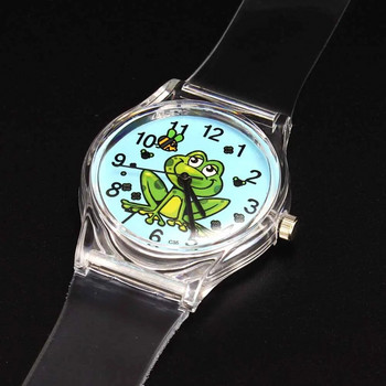 Frog Prince Bee Kids Children Cartoon Baby Boy Girl Sport Unisex Transparent Band Ръчен часовник