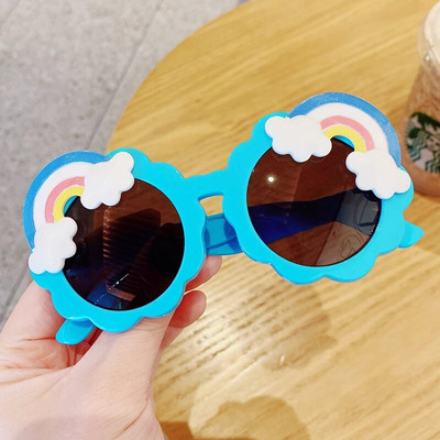 2021. gads. Zēniem, meitenēm Zvaigzne, multfilma apaļas krāsas Saulesbrilles bērniem UV400 brilles āra bērniem vasaras pludmales brīvdienu brilles