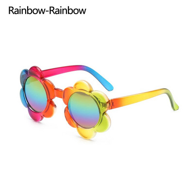 2021. gada bērniem apaļa rāmja Candy krāsu saulesbrilles bērniem Vintage vienkāršas metāla saulesbrilles zēniem un meitenēm UV 400 brilles