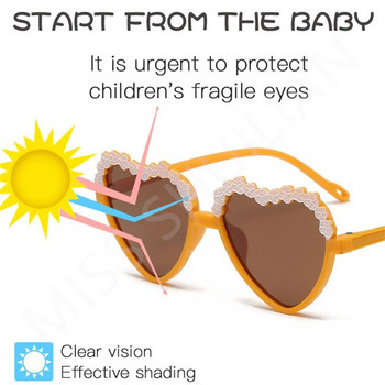 Ροζ Γκρι Love Heart Flower Παιδικά γυαλιά ηλίου Προστασία από την υπεριώδη ακτινοβολία Εξατομικευμένα παιδικά γυαλιά ηλίου Παιδικά αγόρι κορίτσι γυαλιά ηλίου 2024