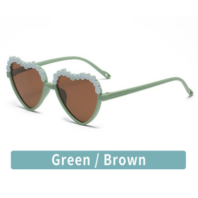 Rozā Pelēka Mīlestības Sirds Ziedu Bērnu Saulesbrilles UV Aizsardzība Personalizētas Bērnu Brilles Bērniem Zēniem Meitenēm Saules aizsargbrilles 2024