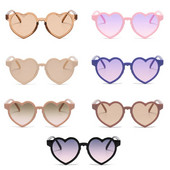 Mazuļu meitenes jaukas vienkrāsainas sirds formas āra saules aizsargbrilles bērniem burvīgas akrila UV400 saulesbrilles bērnu brilles