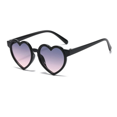 Mazuļu meitenes jaukas vienkrāsainas sirds formas āra saules aizsargbrilles bērniem burvīgas akrila UV400 saulesbrilles bērnu brilles