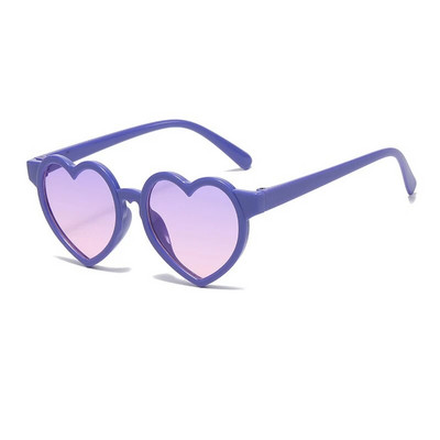 Mazuļu meitenes jaukas vienkrāsainas sirds formas āra saules aizsargbrilles bērniem burvīgas akrila UV400 saulesbrilles bērnu brilles