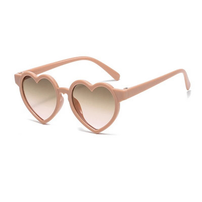 Mazuļu meitenes jaukas vienkrāsainas sirds formas āra saules aizsargbrilles bērniem burvīgas akrila UV400 saulesbrilles bērnu brilles