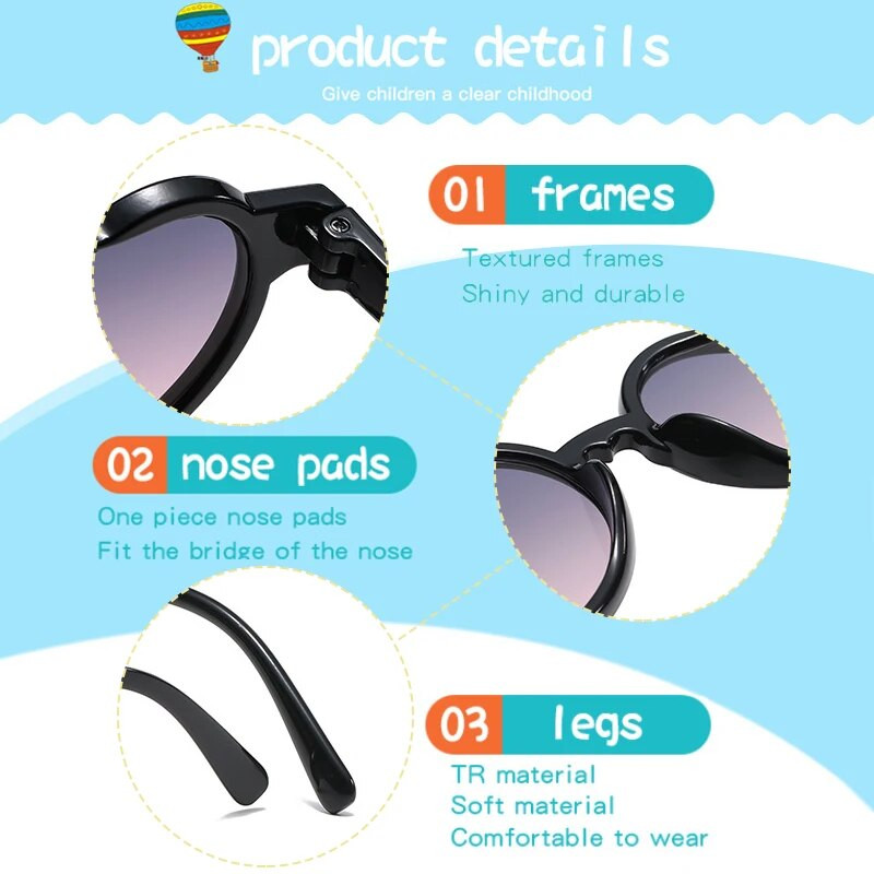 Mazuļu meitenes jaukas vienkrāsainas sirds formas āra saules aizsargbrilles bērniem burvīgas akrila UV400 saulesbrilles bērnu brilles