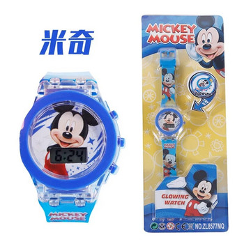 Νέα κινούμενα σχέδια Anime της Disney Mickey Minnie Spider-Man Αυτοκίνητα Ιστορία Princess Παιδικό ρολόι Φωτεινό ηλεκτρονικό ρολόι δώρο γενεθλίων