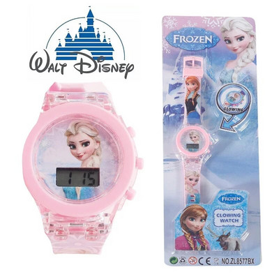 Nou Disney Anime Desene Animat Mickey Minnie Spider-Man Cars Story Princess Ceas pentru copii Ceas electronic luminos Cadou de aniversare