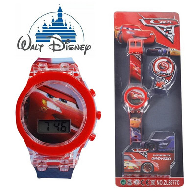 Nou Disney Anime Desene Animat Mickey Minnie Spider-Man Cars Story Princess Ceas pentru copii Ceas electronic luminos Cadou de aniversare