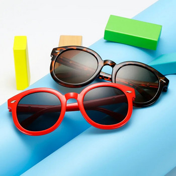 2022 Нови модни детски слънчеви очила Бебешки ретро едноцветни, устойчиви на ултравиолетови лъчи, кръгли удобни очила, очила за деца