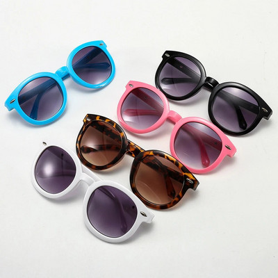 2022 Нови модни детски слънчеви очила Бебешки ретро едноцветни, устойчиви на ултравиолетови лъчи, кръгли удобни очила, очила за деца