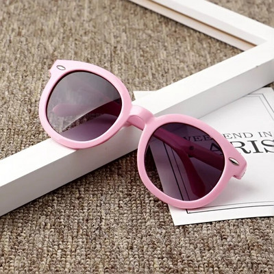 2022. gada jauna modes bērnu saulesbrilles zīdaiņu retro vienkrāsu ultravioleto staru necaurlaidīgas apaļas ērtas brilles bērniem
