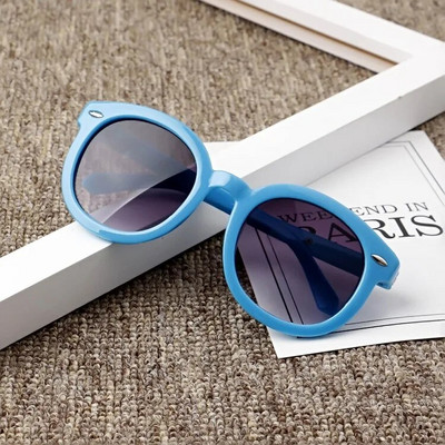 2022. gada jauna modes bērnu saulesbrilles zīdaiņu retro vienkrāsu ultravioleto staru necaurlaidīgas apaļas ērtas brilles bērniem