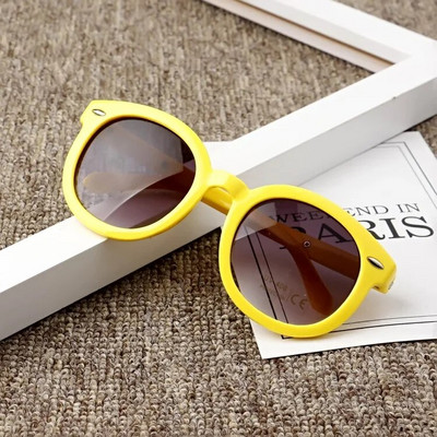 2022. gada jauna modes bērnu saulesbrilles zīdaiņu retro vienkrāsu ultravioleto staru necaurlaidīgas apaļas ērtas brilles bērniem