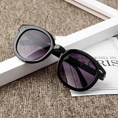 2022. gada jauna modes bērnu saulesbrilles zīdaiņu retro vienkrāsu ultravioleto staru necaurlaidīgas apaļas ērtas brilles bērniem