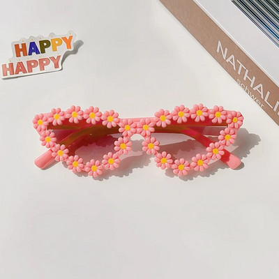 2023. aasta uusimad laste värvid ümmargused lilled kassisilma kujuga päikeseprillid tüdrukutele poistele UV400 välistingimustes kasutatavad kaitseprillid lastele päikeseprillid