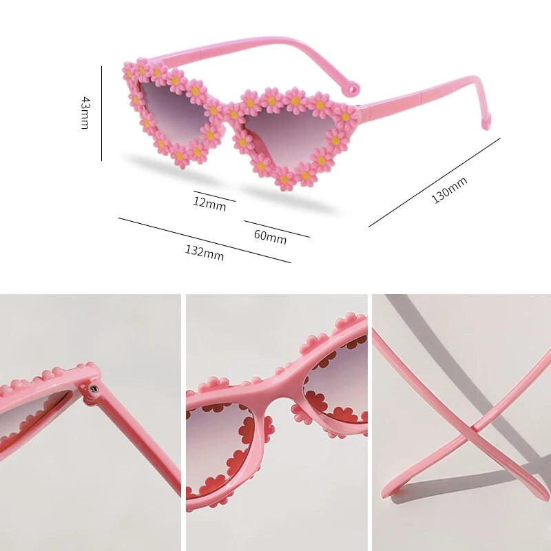 2023. aasta uusimad laste värvid ümmargused lilled kassisilma kujuga päikeseprillid tüdrukutele poistele UV400 välistingimustes kasutatavad kaitseprillid lastele päikeseprillid